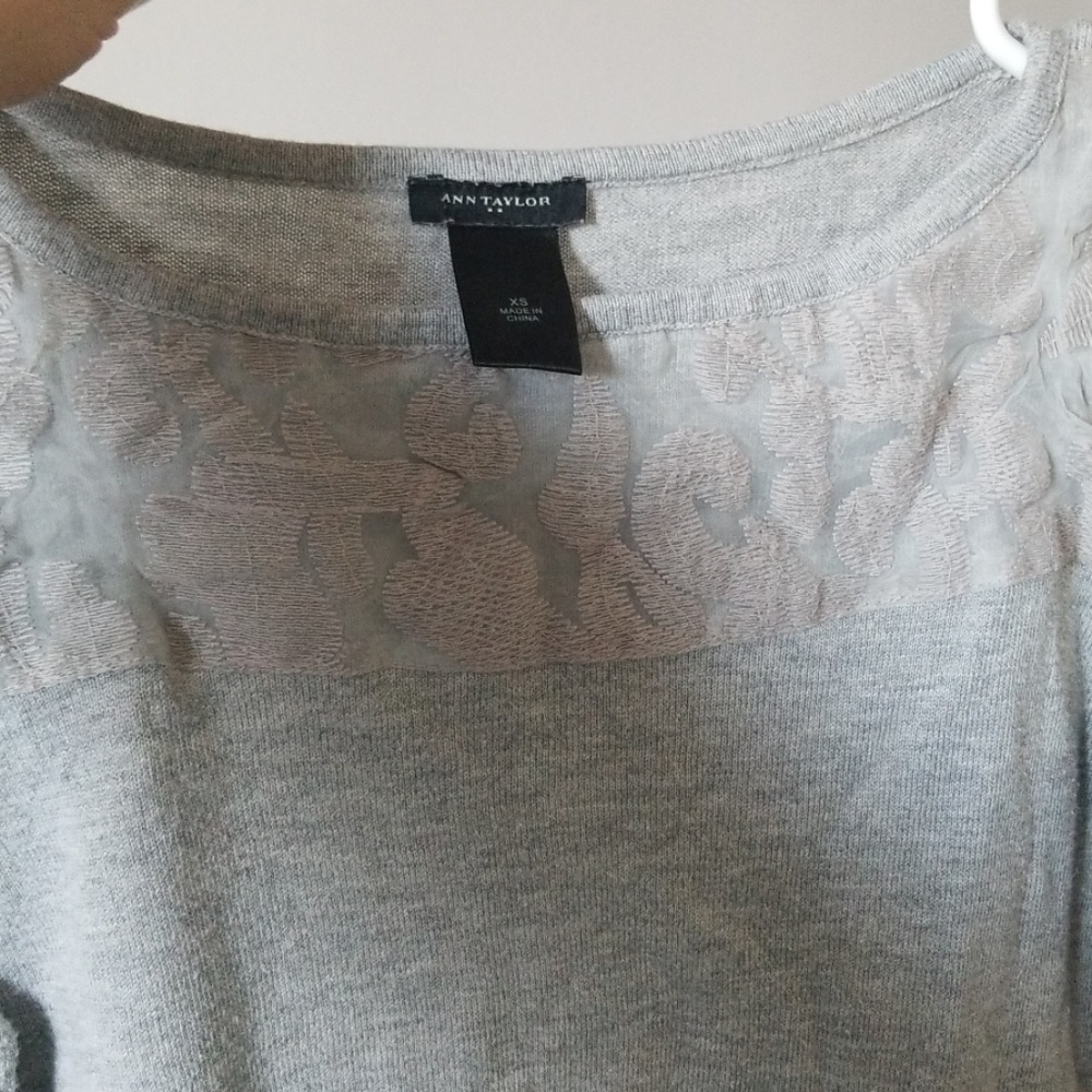 Lace inset sweater